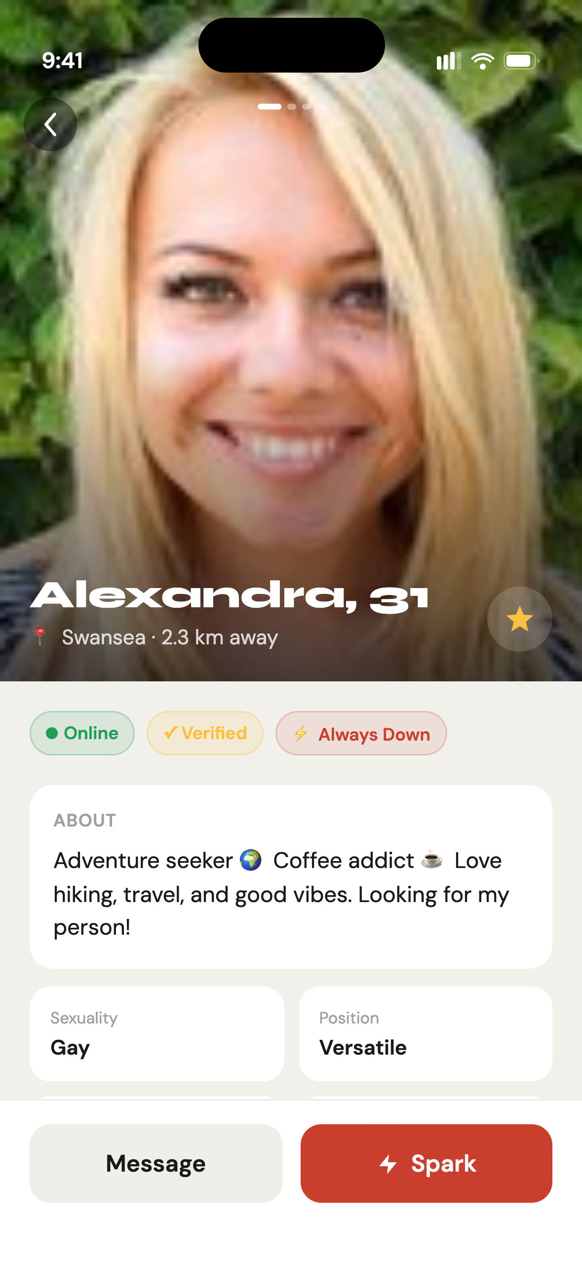 Gettit profile detail — verified user with Response Rate Badge